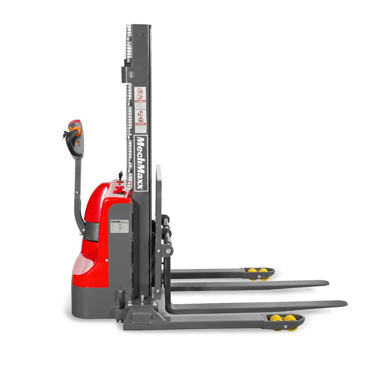 2640lbs Electric Straddle Stacker,  98" Lift,  Adjustable Legs & Forks,  F26-98SLA