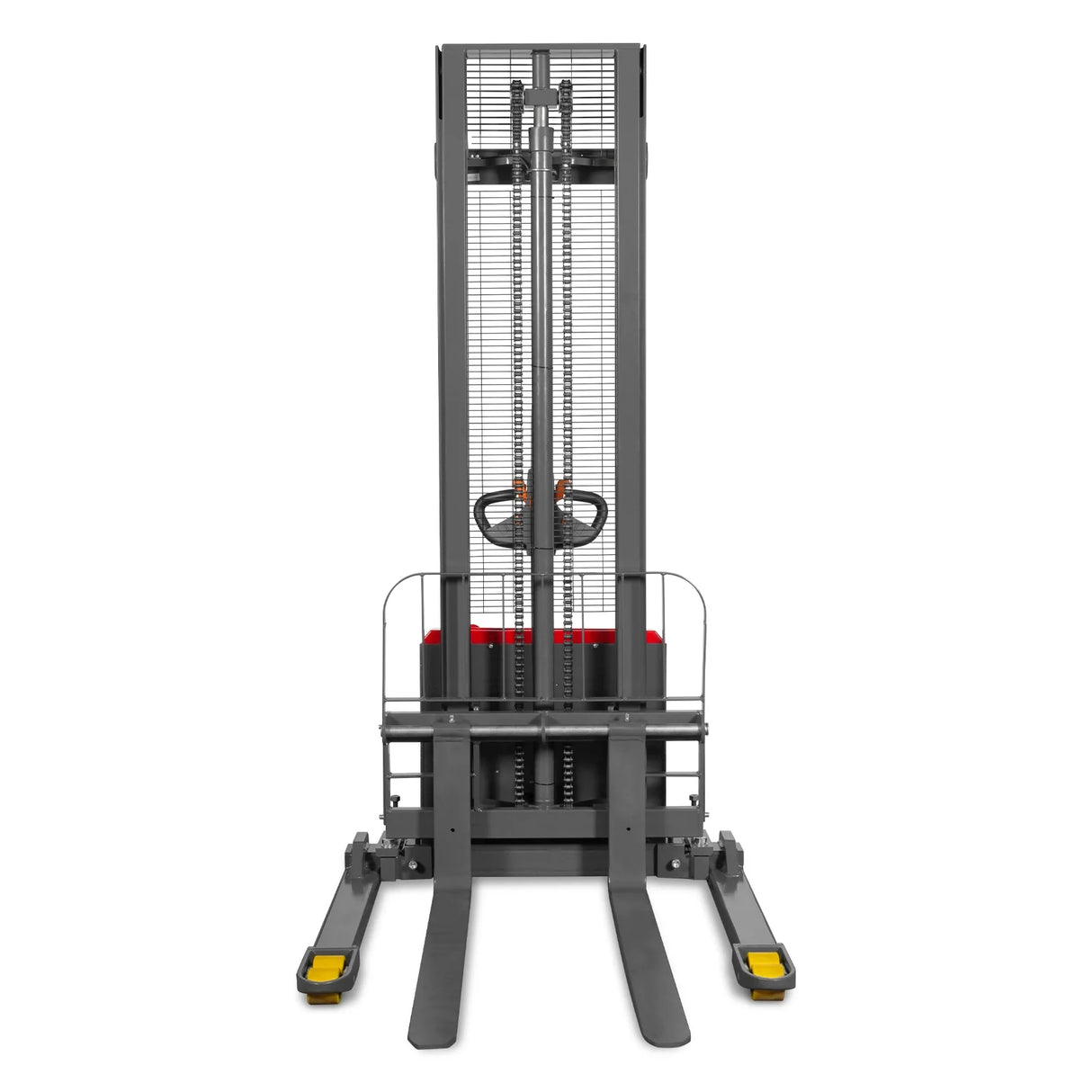 3300lbs Electric Straddle Stacker,  138" Lift,  Adjustable Legs & Forks,  F33-138SLA