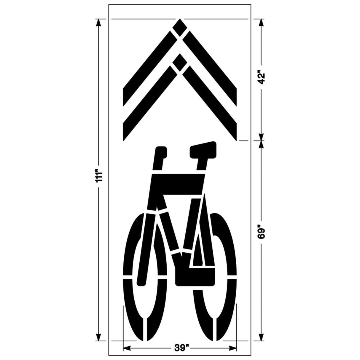 Newstripe Federal Shared Roadway Bicycle Stencil