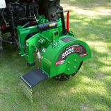 MechMaxx 3-Point PTO Stump Grinder with 34 Carbide Teeth (PTO Shaft Included with Slip Clutch), for 15-45HP Tractor, SG24PRO – Green