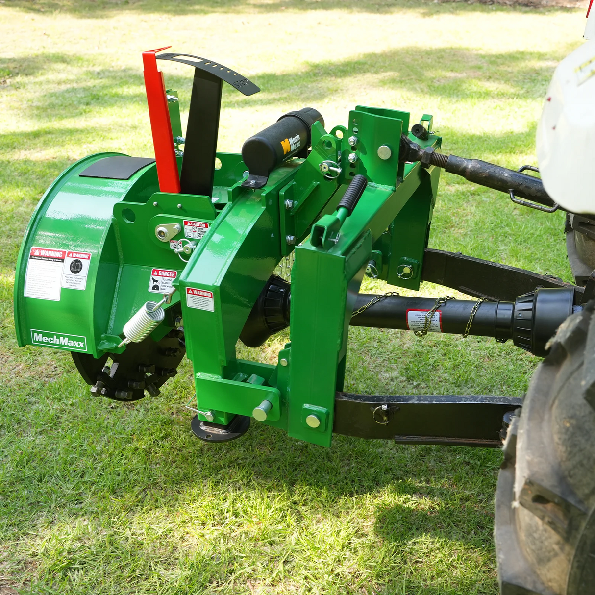MechMaxx 3-Point PTO Stump Grinder with 34 Carbide Teeth (PTO Shaft Included with Slip Clutch), for 15-45HP Tractor, SG24PRO – Green