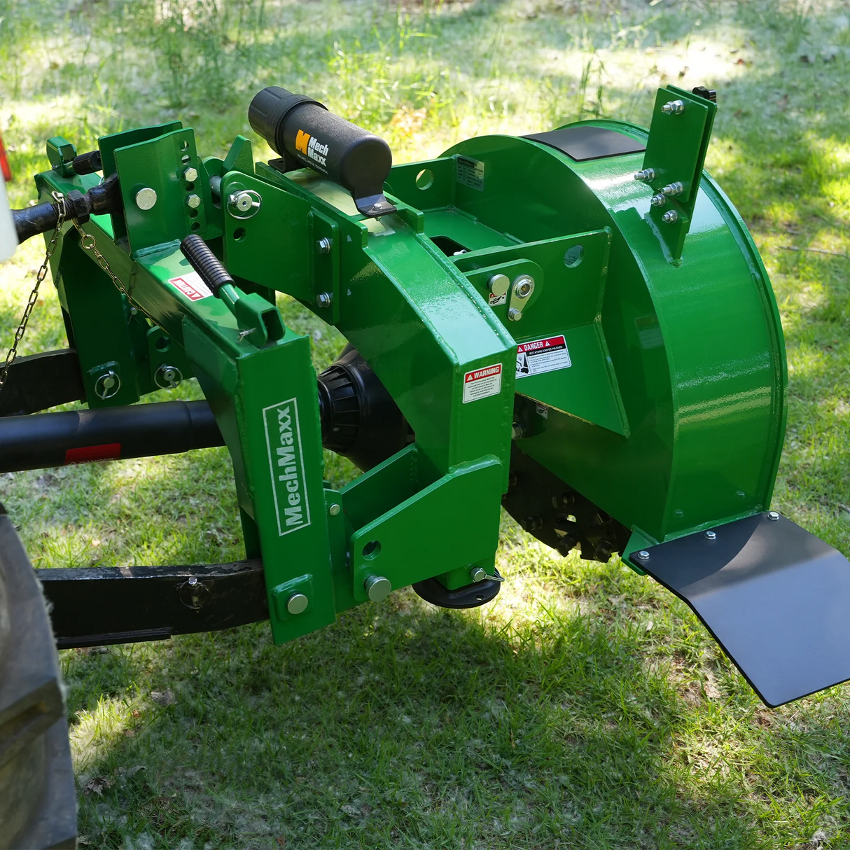 MechMaxx 3-Point PTO Stump Grinder with 44 Carbide Teeth (PTO Shaft Included with Slip Clutch), for 35-80HP Tractor, SG28 – Green