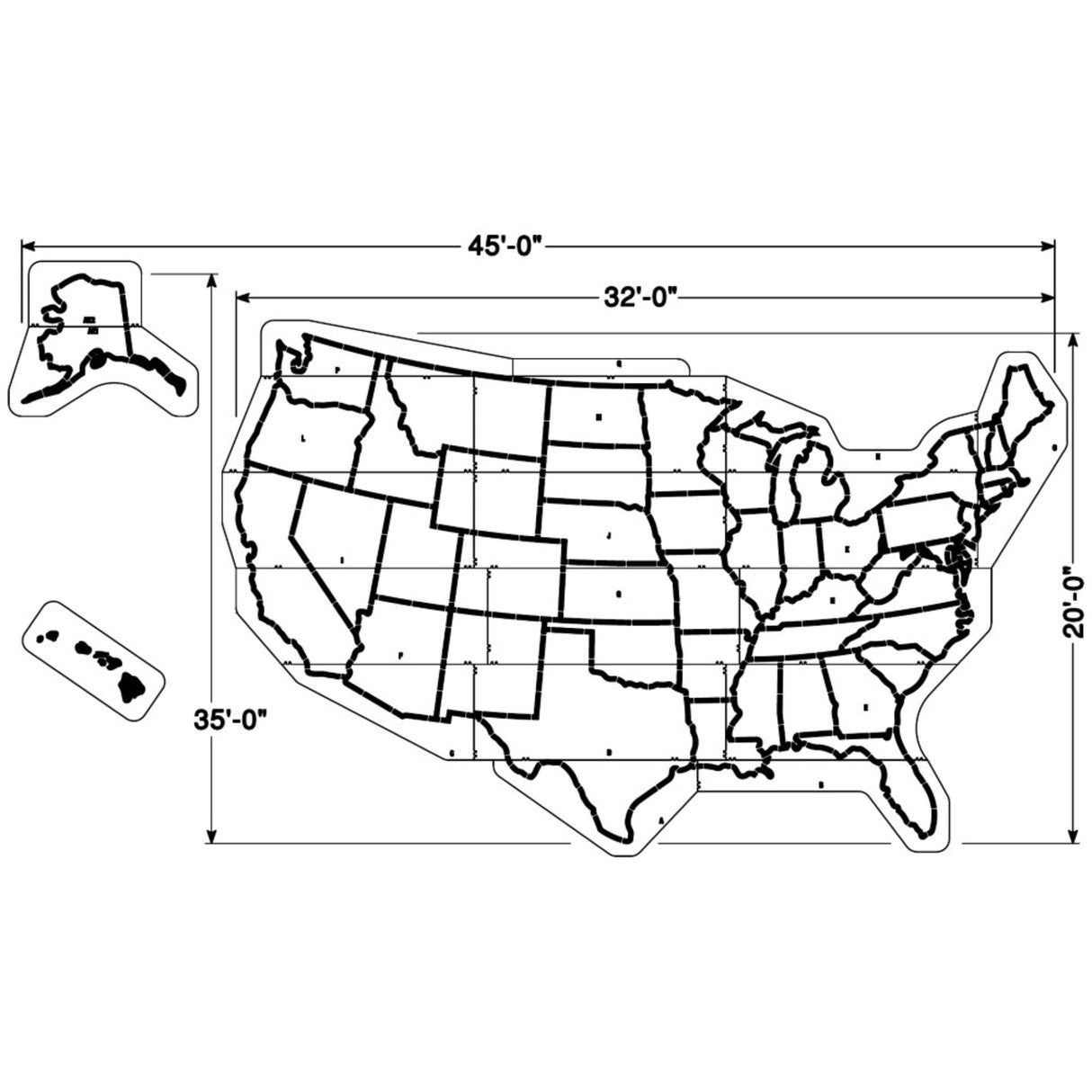 Newstripe US Map Playground Stencil