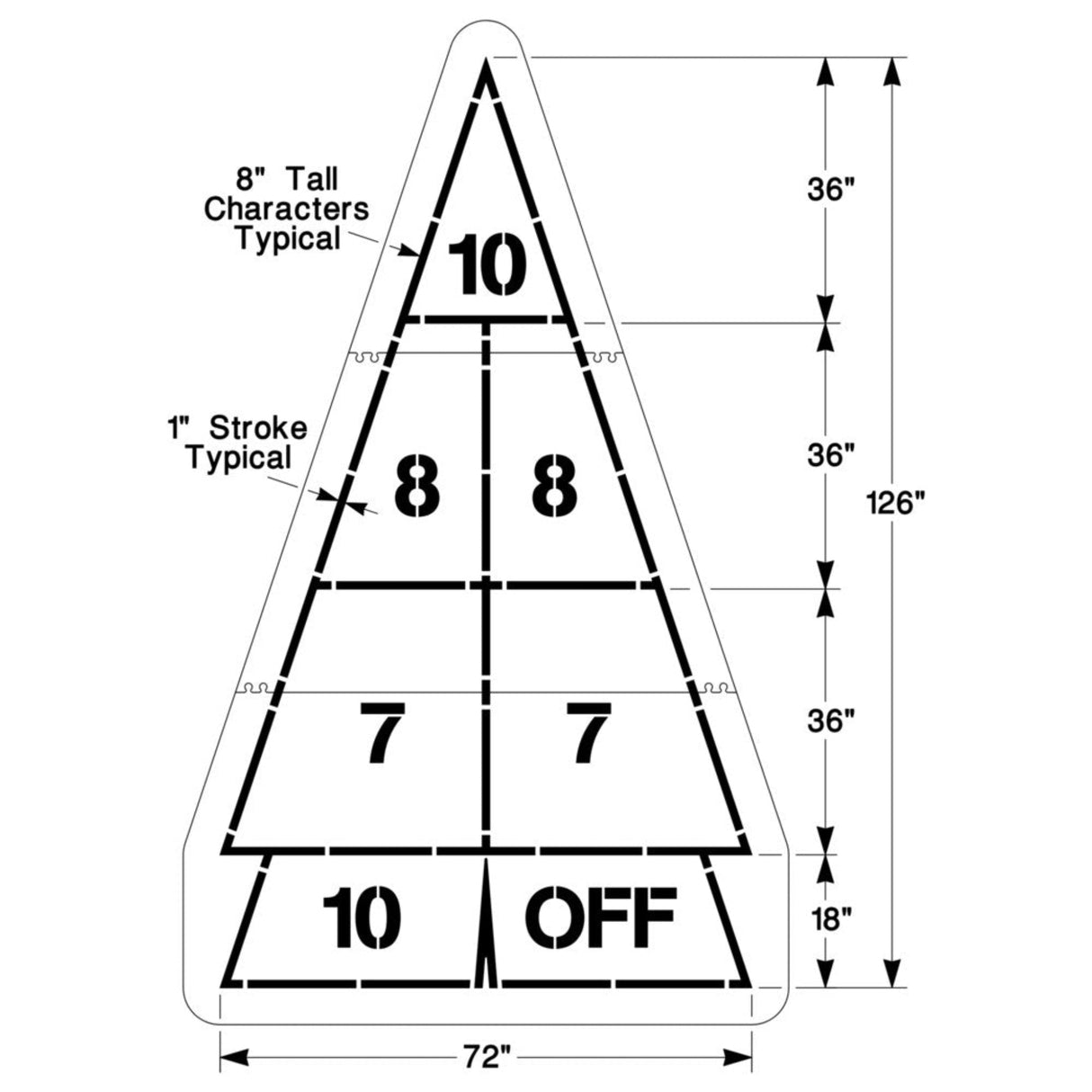 Newstripe Shuffleboard Stencil