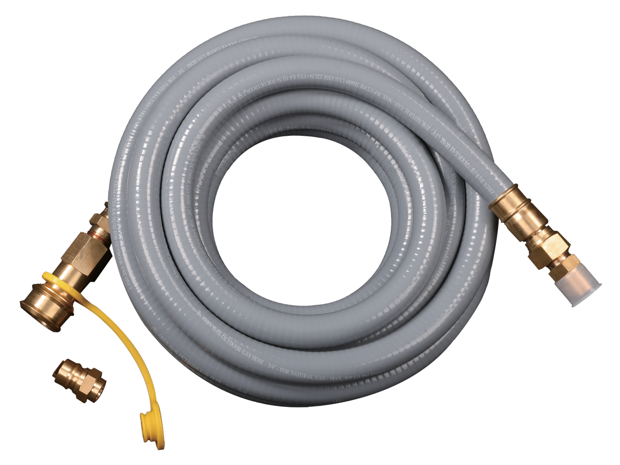 25FT Natural Gas Large Hose 3/4in with Storage Strap