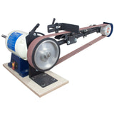 RIKON Belt Sander / Buffer - 2 in x 72 in - 1 HP with 1 in x 8 in Spindle