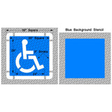 Newstripe Federal Handicap Stencil with Border and Background