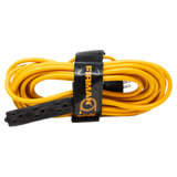 25ft Medium Duty 5-15P to (3) 5-15R Generator Utility Power Cord With Storage Strap