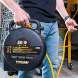 30ft Retractable Extension Cord Reel 5-15P to 4x5-20R