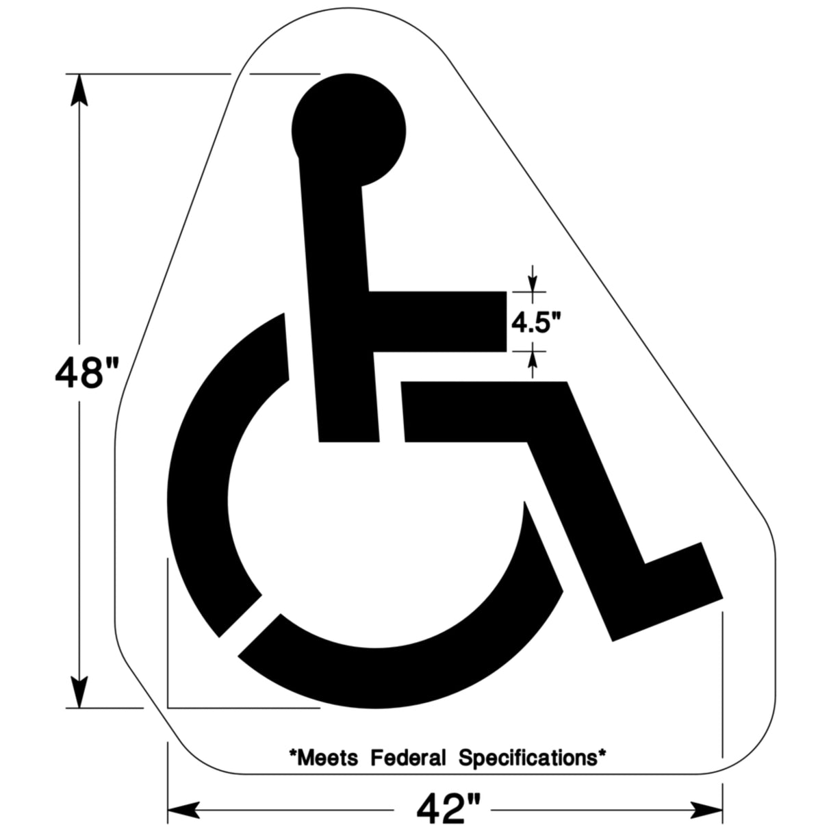 Newstripe Handicap Symbol Stencil