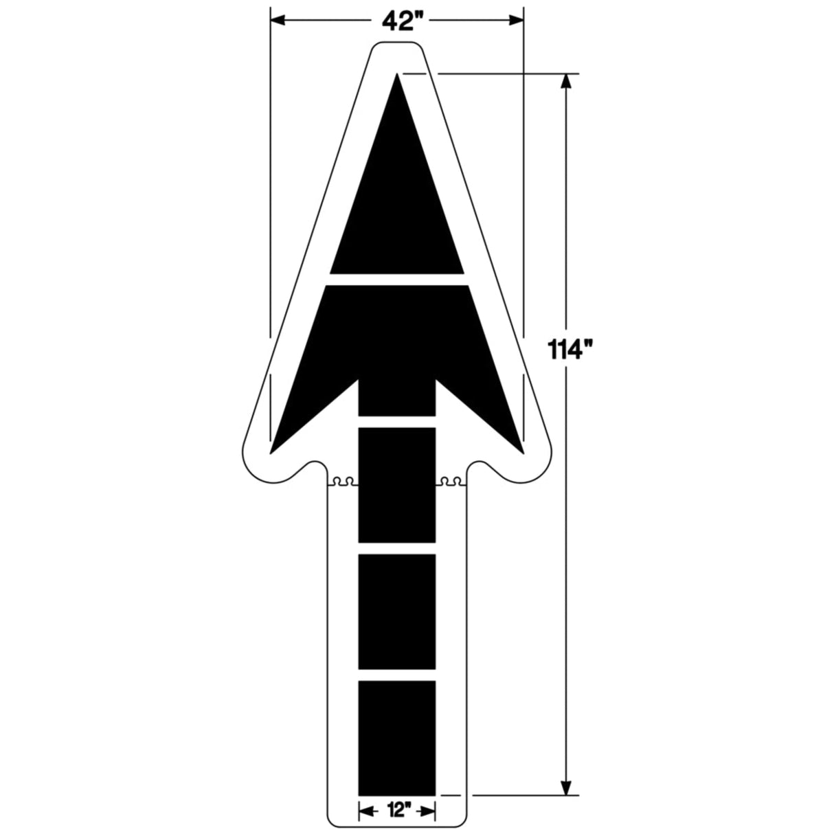 Newstripe Federal Straight Arrow Stencil