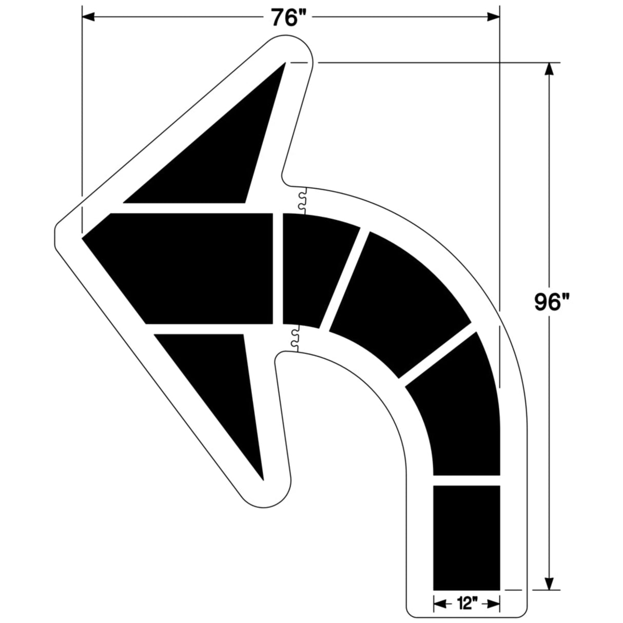 Newstripe Federal Curved Arrow Stencil