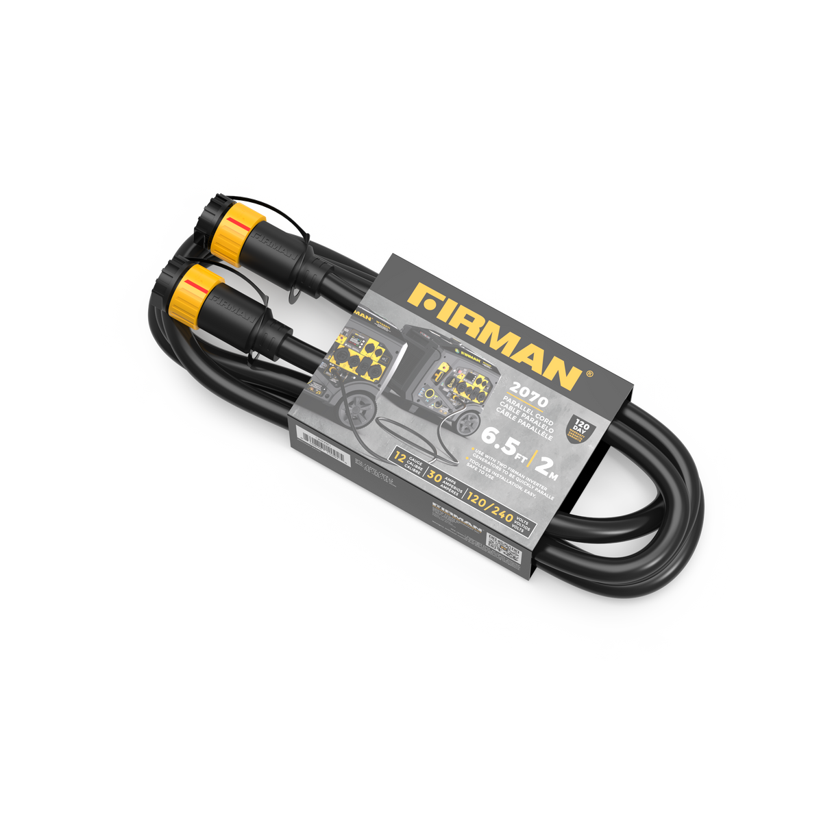 6.5FT Parallel Cord for over 5000W FIRMAN Portable Inverter Generator 120/240V 7200W