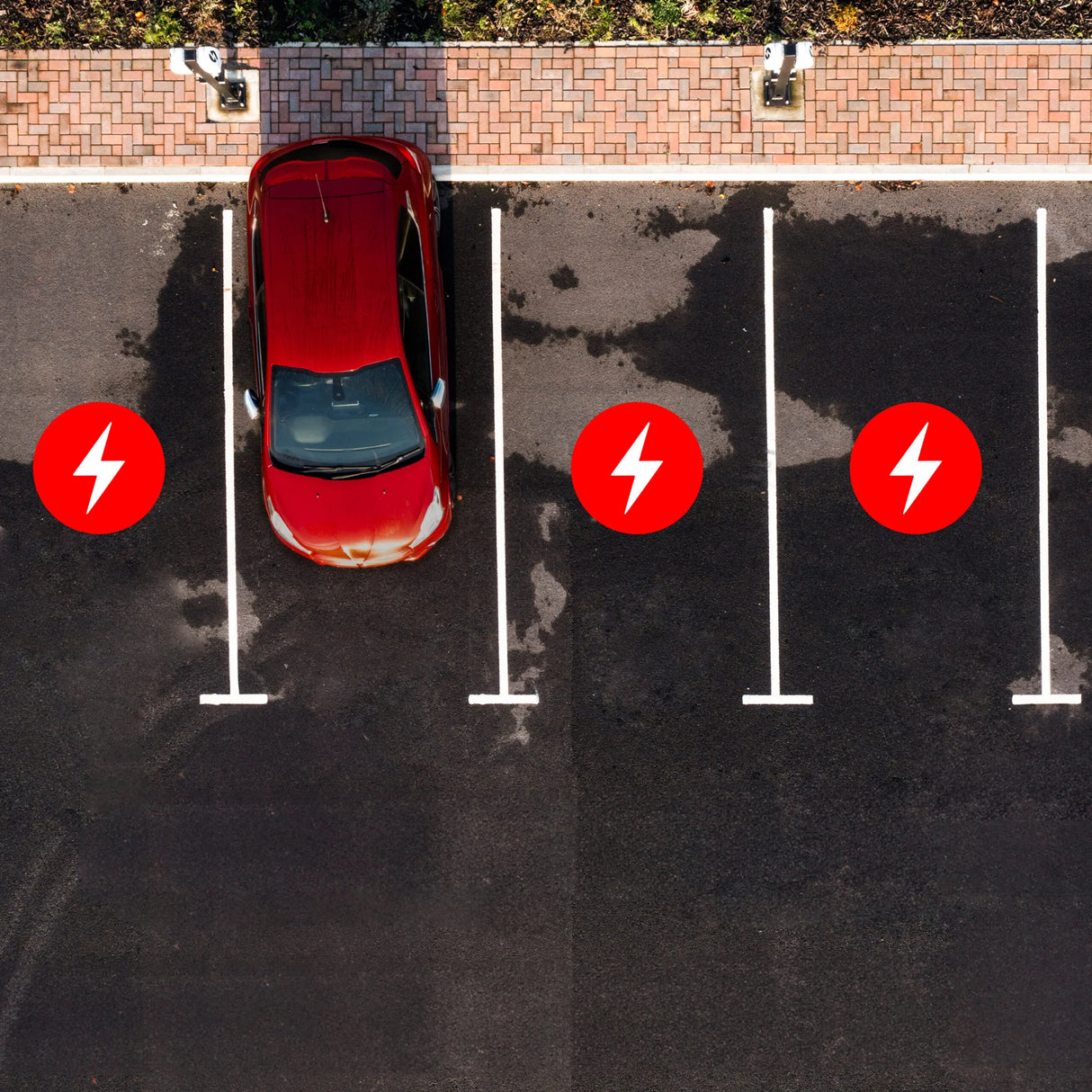 Newstripe Bolt Style Electric Vehicle (EV) Charging/Parking Stencil