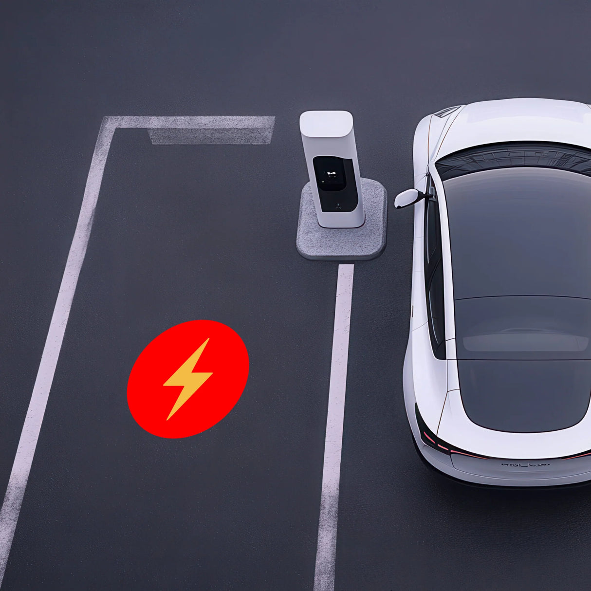 Newstripe Bolt Style Electric Vehicle (EV) Charging/Parking Stencil