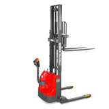 2640lbs Electric Straddle Stacker,  118" Lift,  Adjustable Legs & Forks,  F26-118SLA