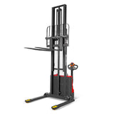 2640lbs Electric Straddle Stacker, 138" Lift,  Adjustable Legs & Forks,  F26-138SLA