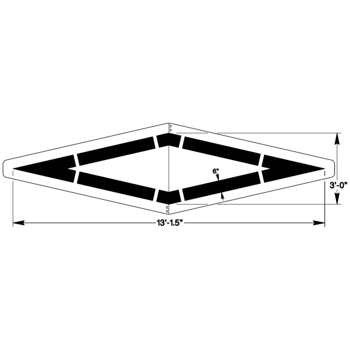 Newstripe Federal Preferential Lane Symbol Stencil