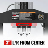 75 Ton H-Frame Electric Hydraulic Shop Press with Hand Winch, 110V Motor, Fully Welded Steel Frame, Safety Guard, HSP75E