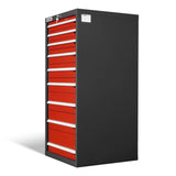 Heavy Duty Modular Drawer Cabinet - 9 Drawer,  59" H x 28.5" W x 28.5" D Tool Storage Organizer,  Steel Construction