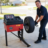 Katool KT-715S wheel balancer in shop use