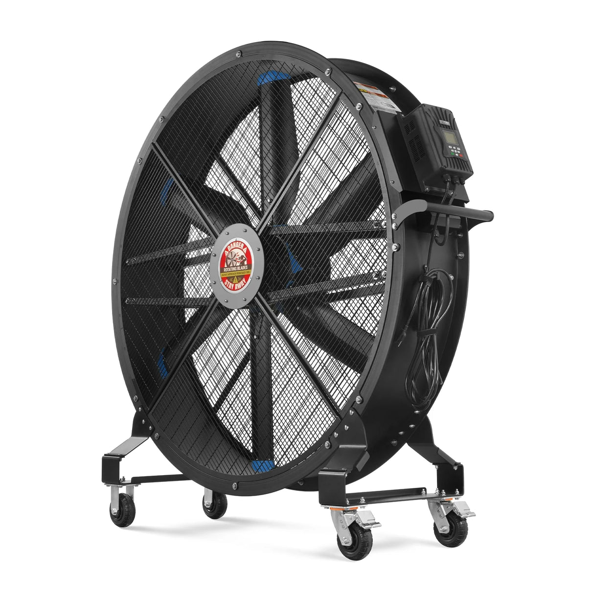 59" Portable Industrial Fan with Variable High-Efficiency PMSM Motor,Mobile High Volume Floor Fan for Warehouse,Workshop & Gym