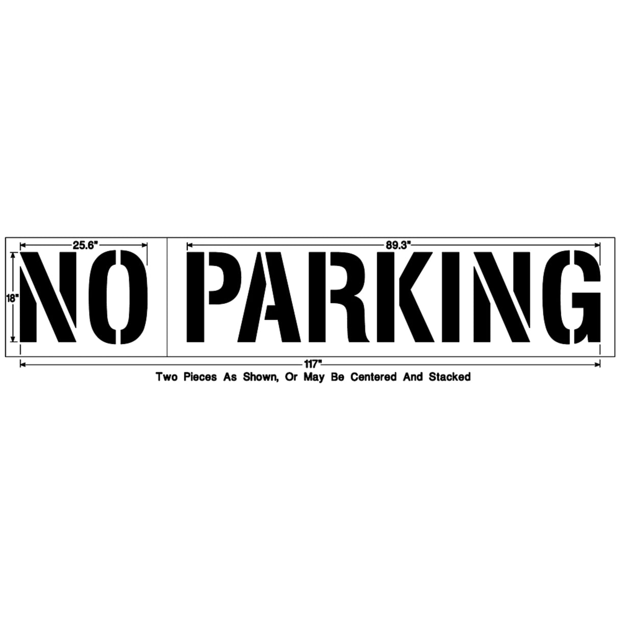 Newstripe NO PARKING Stencil
