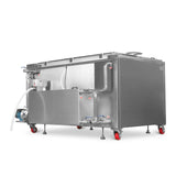 207 Gal / 785L Heavy Duty Industrial Ultrasonic Parts Washer, 28kHz 96 Transducers, Oil Skimmer, SS304 Tank, 22kW Heater, 208–240V 3 Phase Power