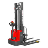3300lbs Electric Straddle Stacker,  118" Lift,  Adjustable Legs & Forks,  F33-118SLA