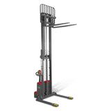 3300lbs Electric Straddle Stacker,  118" Lift,  Adjustable Legs & Forks,  F33-118SLA