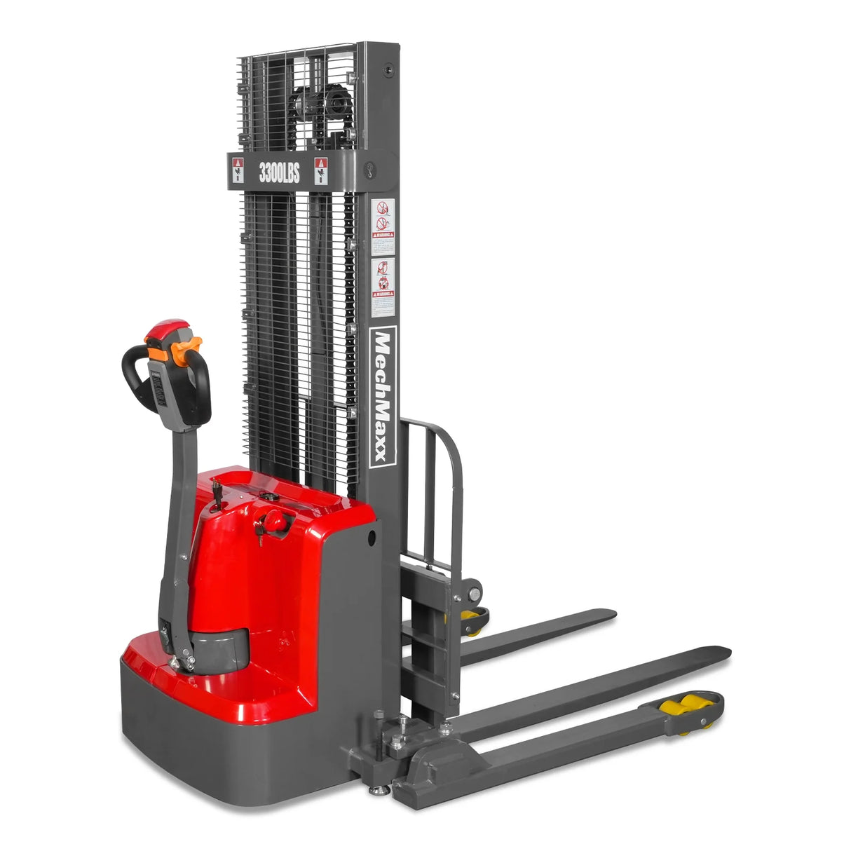 3300lbs Electric Straddle Stacker,  98" Lift,  Adjustable Legs & Forks,  F33-98SLA
