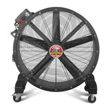 47" Portable Industrial Fan with Variable High-Efficiency PMSM Motor,Mobile High Volume Floor Fan for Warehouse,Workshop & Gym
