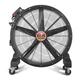 47" Portable Industrial Fan with Variable High-Efficiency PMSM Motor,Mobile High Volume Floor Fan for Warehouse,Workshop & Gym