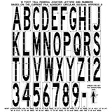 Newstripe FAA Individual Letter & Number Stencil