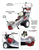 Dosko Walk-Behind Stump Grinder – Honda GX390 Engine, Greenteeth - 337-13HC