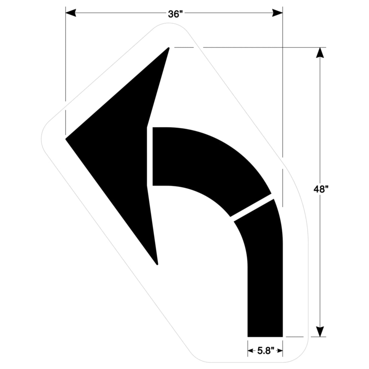 Newstripe Curved Arrow Stencils