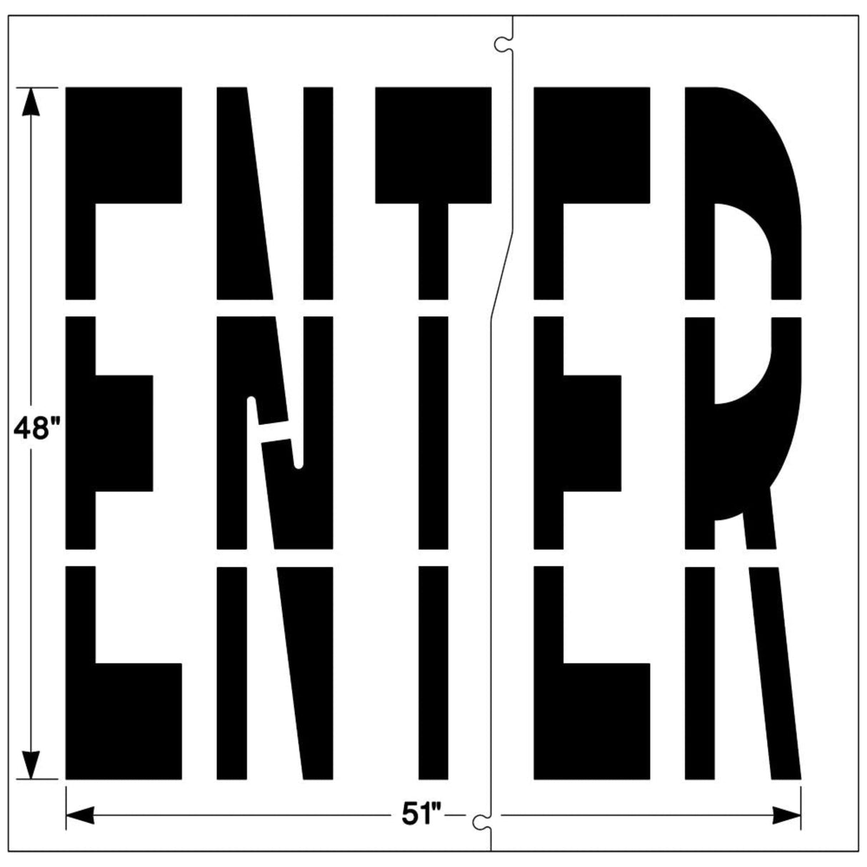 Newstripe Federal ENTER Stencil