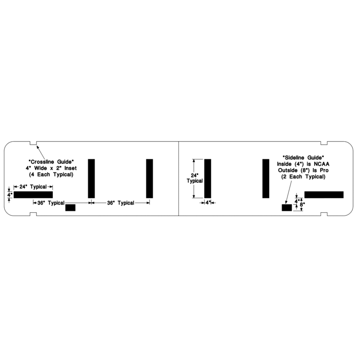 Newstripe Deluxe Hash Mark Football Field Stencil