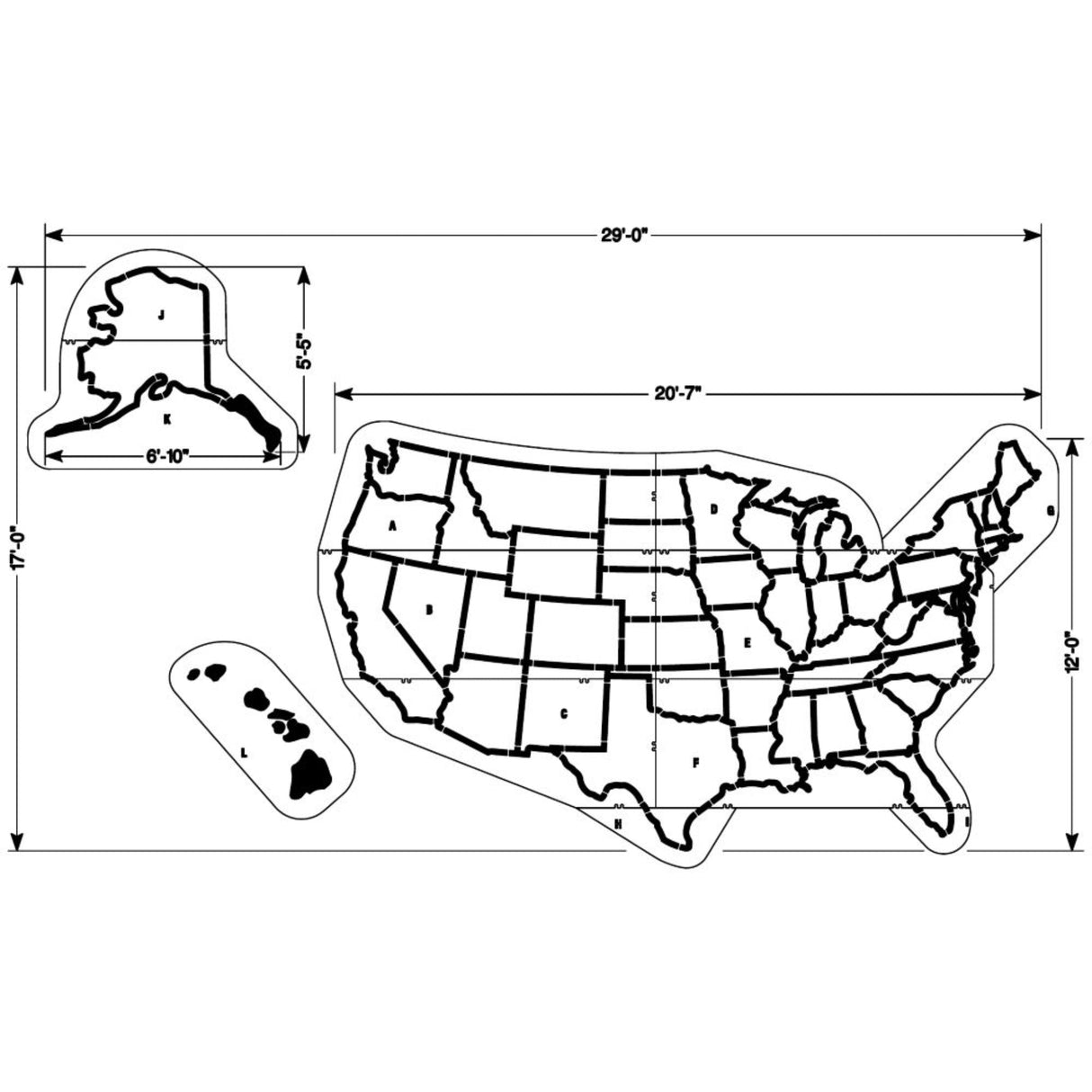 Newstripe US Map Playground Stencil