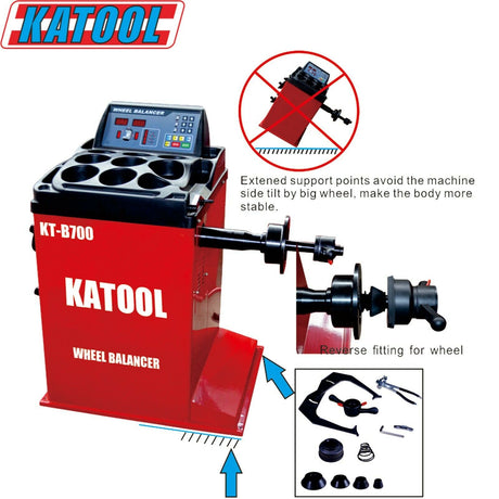 Katool KT-B700 wheel balancer body construction