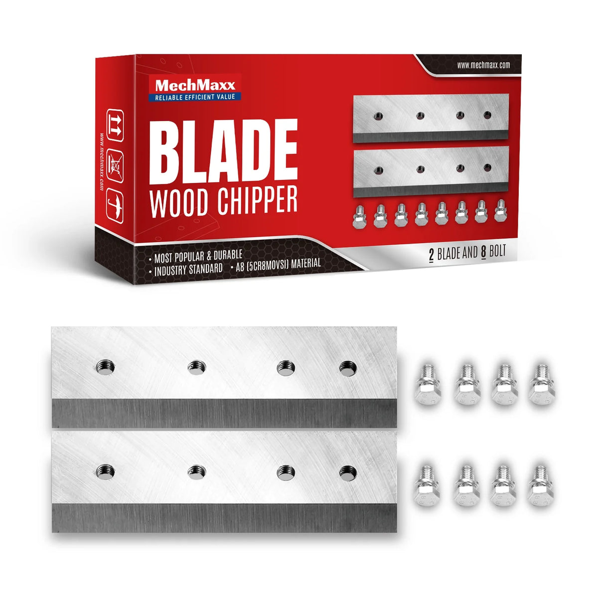 MechMaxx ( 1 Pack / 2 Pcs ) Blade for Wood Chipper DCH7 (SKU: 110700; 110700H）