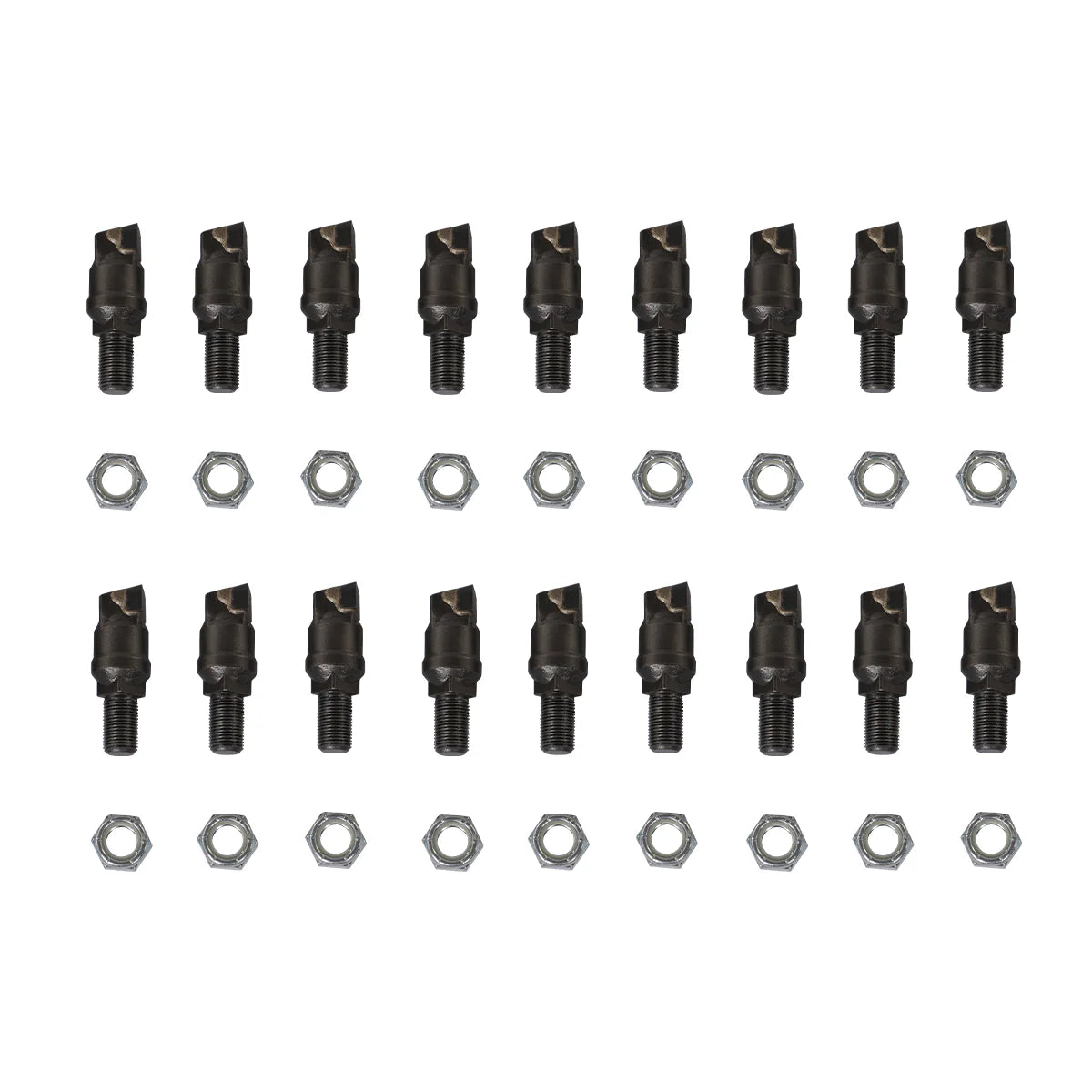 (1 Pack / 18 Pcs) Teeth and Nuts for Stump Grinder SG24; SG24PRO; SG28; SG30PRO; SG61, (SKU: 150151; 150151G; 150181; 150181G; 150182; 150182G; 150183; 150183G; 150501; 150602)