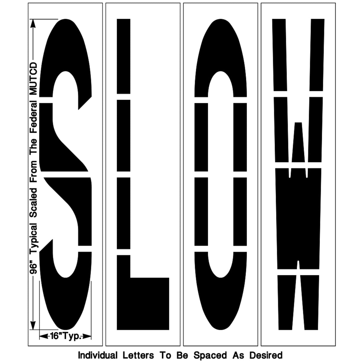 Newstripe Federal SLOW Stencil
