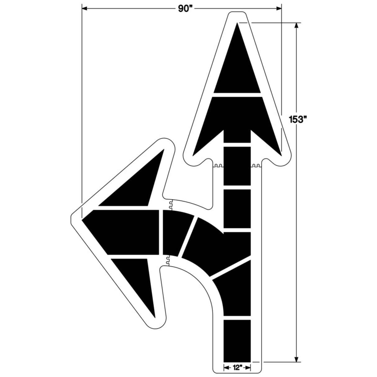 Newstripe Federal Combination Arrow Stencil