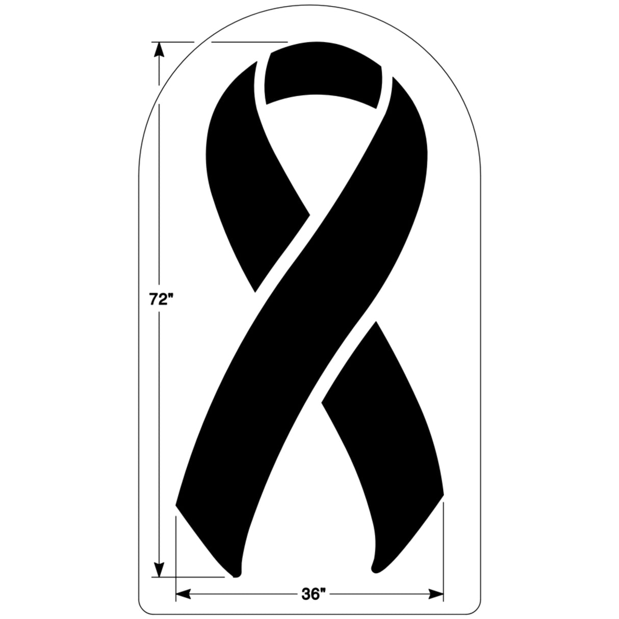Newstripe Breast Cancer Awareness Ribbon Stencil