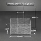Additional Stainless Steel Mesh Basket for Mechmaxx Ultrasonic Cleaner - 304 Grade, 22lbs Capacity, Fine Mesh