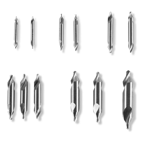 12PC HSS CENTER DRILLS SET for SKU: 500200 | Model: VM18L SKU: 500201 | Model: VM18LD SKU: 500202 | Model: VM25L SKU: