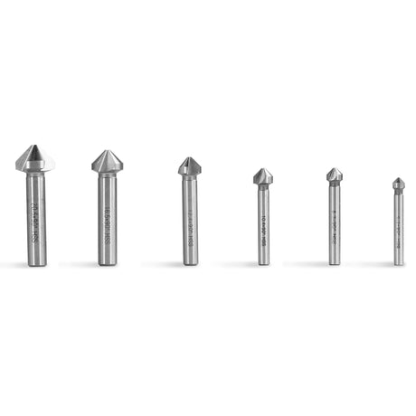 HSS Countersinks Set of 6 Pcs, 6,3 - 20,5 mm, 90° for SKU: 500200 | Model: VM18L SKU: 500201 | Model: VM18LD SKU: