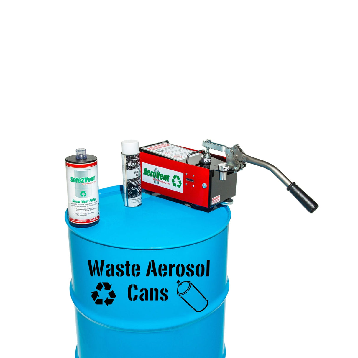 Newstripe Waste Aerosol Cans Disposal Stencil