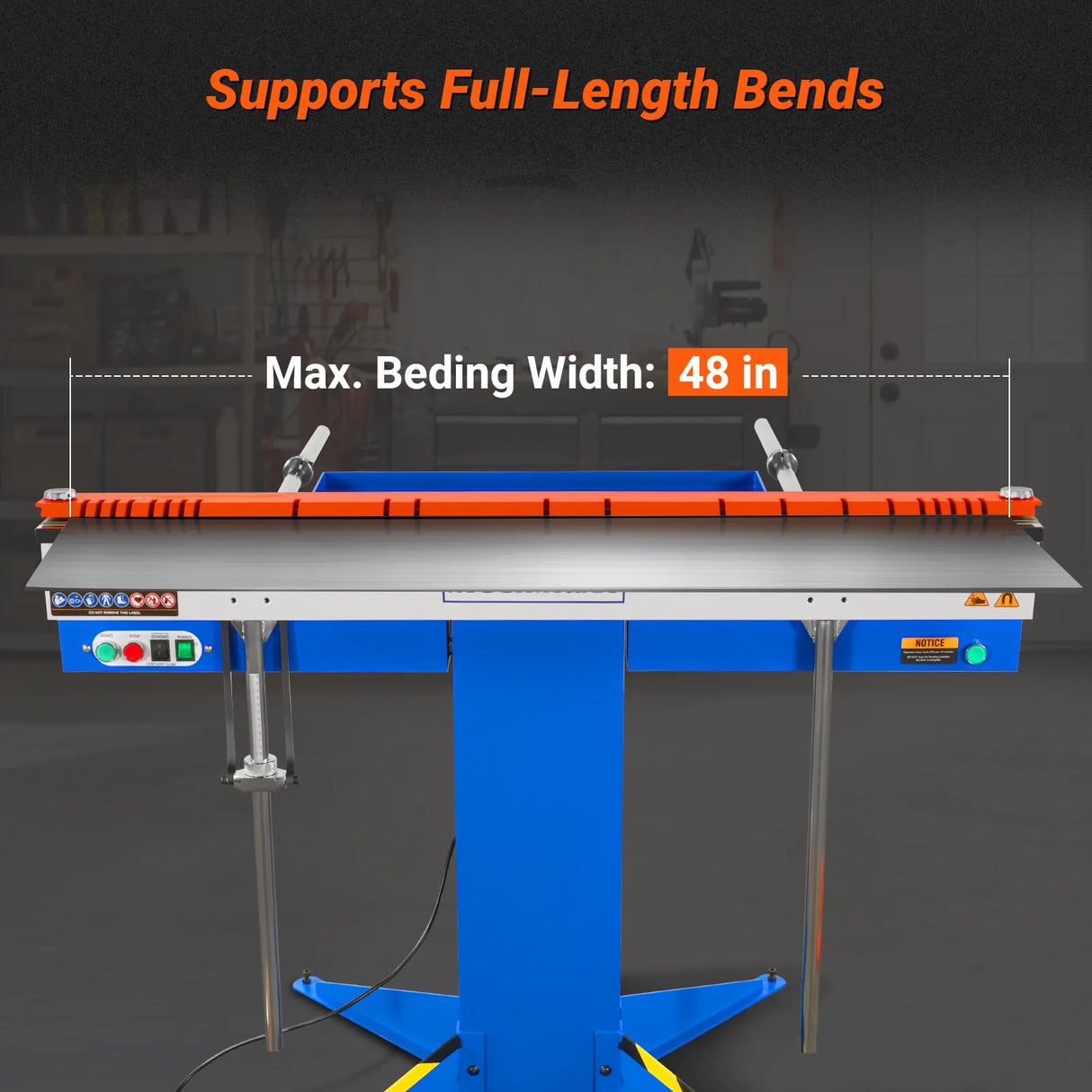 MechMaxx 48'' Industrial Magnetic Pan and BOX Heavy Duty Sheet Metal Brake 20 Gauge Capacity Shear Press Brake,  MSMB1250E